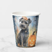 Halloween Chesapeake Bay Terrier met pompoenen Papieren Bekers (Voorkant)