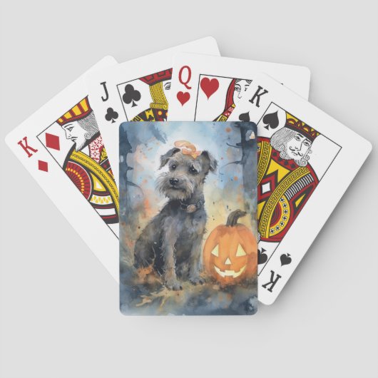 Halloween Chesapeake Bay Terrier met pompoenen Pokerkaarten (Achterkant)