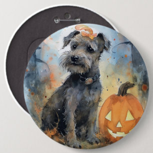 Halloween Chesapeake Bay Terrier met pompoenen Ronde Button 6,0 Cm