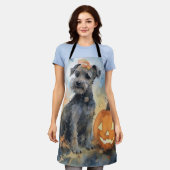 Halloween Chesapeake Bay Terrier met pompoenen Schort (Gedragen)