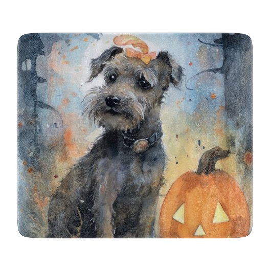 Halloween Chesapeake Bay Terrier met pompoenen Snijplank (Voorkant)