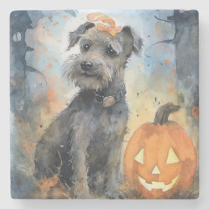 Halloween Chesapeake Bay Terrier met pompoenen Stenen Onderzetter