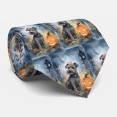 Halloween Chesapeake Bay Terrier met pompoenen Stropdas (Opgerold)