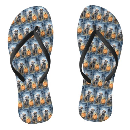Halloween Chesapeake Bay Terrier met pompoenen Teenslippers (Voetbed)