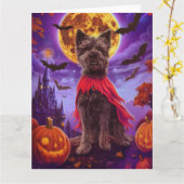 Halloween Chesapeake Bay Terrier Vampire Pumpkins Kaart (Gele Bloem)