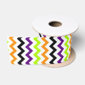 Halloween Chevron 2 Satijnen Lint (Spoel)