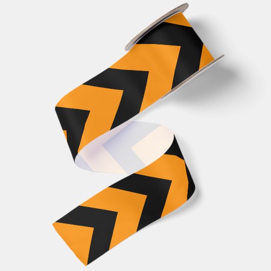 Halloween Chevron 3 Satijnen Lint (Achterkant)