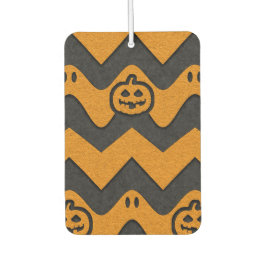 Halloween Chevron Patroon met geesten en pompoenen Luchtverfrisser