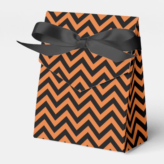 Halloween Chevron Pattern Favor Box Bedankdoosjes (Voorkant Zijde)
