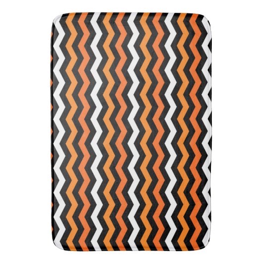 Halloween Chevron Stripe Badmat (Voorkant Verticaal)