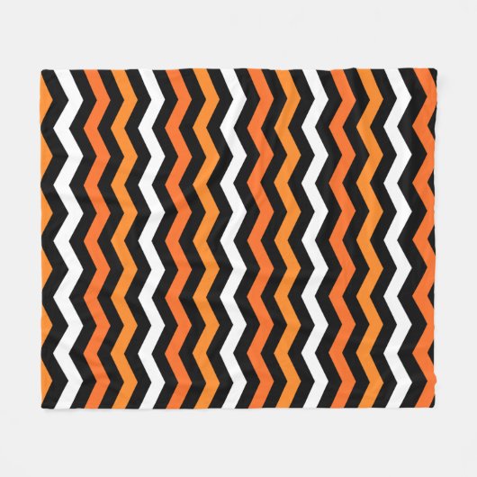 Halloween Chevron Stripe Fleece Deken (Voorkant (Horizontaal))