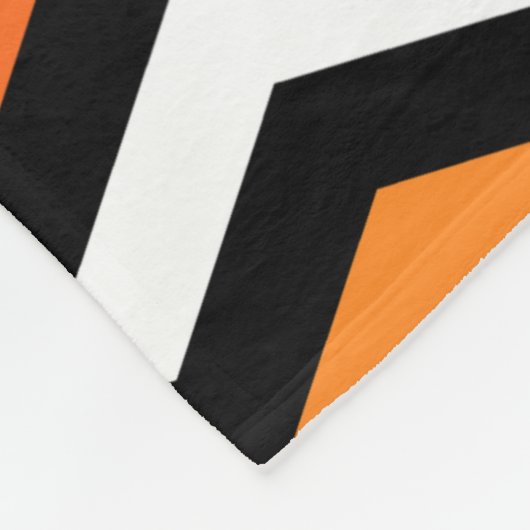 Halloween Chevron Stripe Fleece Deken (Hoek)