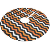 Halloween Chevron Stripe Kerstboom Rok (Gekanteld)