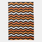 Halloween Chevron Stripe Kitchen Towel Theedoek (Verticaal)