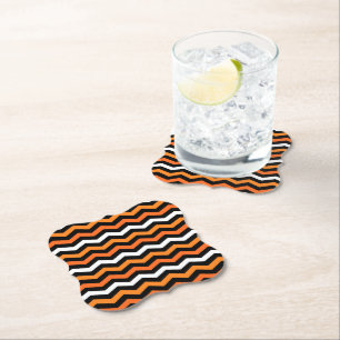 Halloween Chevron Stripe Paper Onderzetter