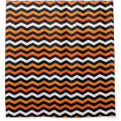 Halloween Chevron Stripe Shower Curtain Douchegordijn (Voorkant)