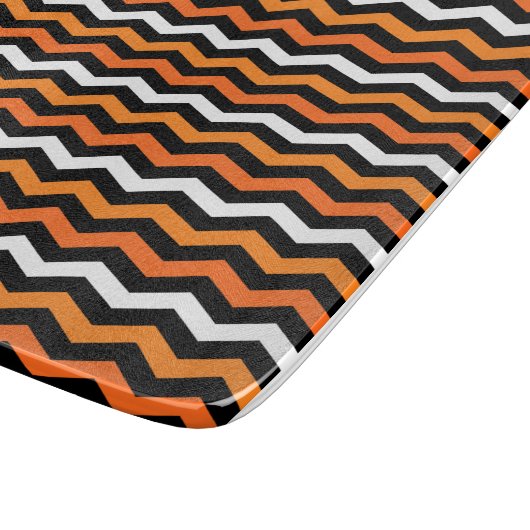 Halloween Chevron Stripe Snijplank (Hoek)