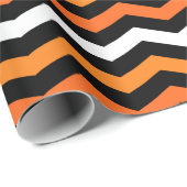 Halloween Chevron Stripe Wrapping Paper Cadeaupapier (Rol Hoek)