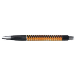 Halloween Chevron Zigzag Patroon – Oranje & Zwart Pen