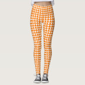 Halloween Chic Oranje White Girly Witch Costume Leggings (Voorkant)