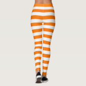 Halloween Chic Oranje White Stripes Witch Costume Leggings (Achterkant)