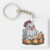 Halloween Chicken #5 Digitale kunst Sleutelhanger (Voorkant)