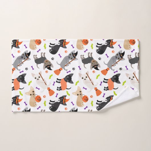 Halloween Chihuahua Bath Towel Set Bad Handdoek (Handdoek)