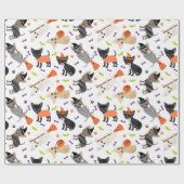 Halloween Chihuahua Cadeaupapier (Vlak)
