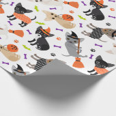 Halloween Chihuahua Cadeaupapier (Hoek)