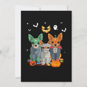 Halloween Chihuahua Dog Witch Cute Gift Dachshund Aankondiging