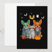 Halloween Chihuahua Dog Witch Cute Gift Dachshund Aankondiging (Voorkant / Achterkant)