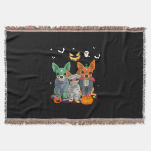 Halloween Chihuahua Dog Witch Cute Gift Dachshund Deken