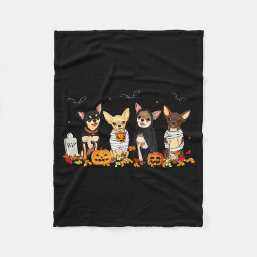 Halloween Chihuahua Ghost Soky Chihuahua Lovers Do Fleece Deken (Voorkant)