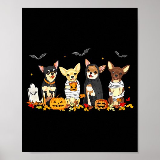 Halloween Chihuahua Ghost Soky Chihuahua Lovers Do Poster (Voorkant)