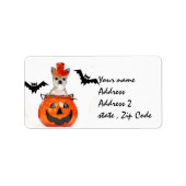 Halloween Chihuahua hond Etiket (Voorkant)