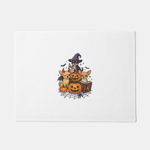 Halloween Chihuahua Honden Pompoenen Heksenhoed Sp Deurmat