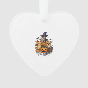 Halloween Chihuahua Honden Pompoenen Heksenhoed Sp Ornament