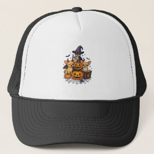Halloween Chihuahua Honden Pompoenen Heksenhoed Sp Trucker Pet