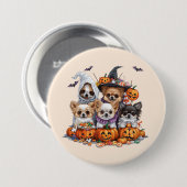 Halloween Chihuahua Honden Ronde Button 7,6 Cm (Voorkant /achterkant)