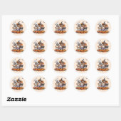 Halloween Chihuahua Honden Ronde Sticker (Vel)
