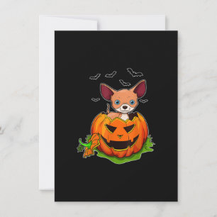 Halloween Chihuahua Hondenliefhebbers Pumpkin Grun Bedankkaart