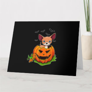Halloween Chihuahua Hondenliefhebbers Pumpkin Grun Kaart