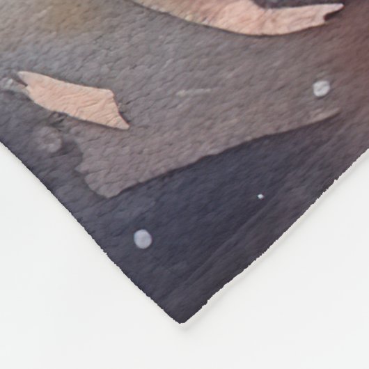 Halloween chihuahua met pompoenen eng fleece deken (Hoek)