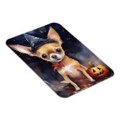 Halloween chihuahua met pompoenen eng magneet (Rechterzijde)