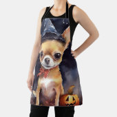 Halloween chihuahua met pompoenen eng schort (Insitu)