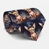 Halloween chihuahua met pompoenen eng stropdas (Opgerold)