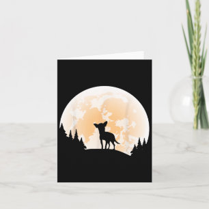 Halloween Chihuahua Moon Dogs Lover Funny Hallowee Kaart