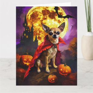 Halloween Chihuahua Vampire Pumpkins eng Kaart