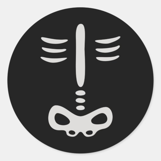Halloween Children Skeleton Costuum Ronde Sticker (Voorkant)