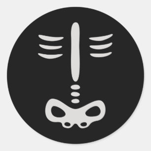 Halloween Children Skeleton Costuum Ronde Sticker